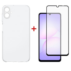 Чохол-накладка Dengos Soft для Samsung Galaxy A07 SM-A075 Clear (DG-KM-170) + захисне скло