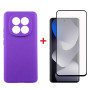 Чохол-накладка Dengos Carbon для Xiaomi Redmi Note 15 Violet (DG-KM-190) + захисне скло