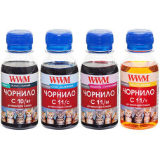 Комплект чернил WWM CANON PG510BP/CL511 B/C/M/Y (C10/11SET4-2) 4*100г