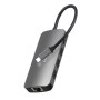 Док-станція Media-Tech USB-C HDMI/USB 3.0x3/RJ45/SD/MicroSD/PD 100W (MT5044)