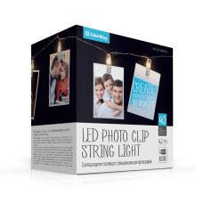 Светодиодная гирлянда ColorWay (CW-LCP-40L42BU) 40LED, 4.2м, с прищепками для фото, USB
