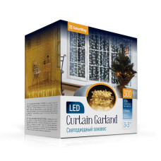 Светодиодная гирлянда ColorWay (CW-GW-300L33V) 300LED, 3x3м, штора-занавес