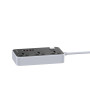Фильтр питания ColorWay CW-CHU34PDB 3 розетки, 4 USB (Type-C PD20W + 3USB QC3.0), 2 м, черный