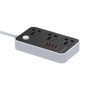 Фильтр питания ColorWay CW-CHU34PDB 3 розетки, 4 USB (Type-C PD20W + 3USB QC3.0), 2 м, черный