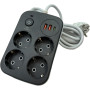 Мережевий фільтр XoKo SP-4-2-1 4 розетки, 3 USB, 2 м Black (XK-SP-4-2-1-BK)