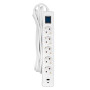 Мережевий фільтр 2E 5хSchuko, 1 х USB, 1 x USB-C, 3 м (2E-SP515M3USBWH)