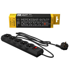 Фільтр живлення LogicPower 5 розеток 2м LP-X5 Premium Black (LP9583)
