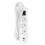 Мережевий фільтр 2E 3хSchuko, 1 х USB, 1 x USB-C, 3 м (2E-SP315M3USBWH)