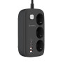Фільтр живлення ColorWay CW-CHE34PDB GaN3 Pro PD 65W (2USB-A + 2 TYPE-C) 3 розетки, 4 USB, 2 м, чорний