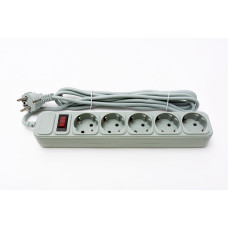 Фильтр питания ProLogix (PRS-075P5-30G) 0.75 мм, 5 розеток, 3 м, серый