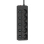 Фільтр живлення СolorWay (CW-PSEA52SBK) 5 розеток, 2м, Black