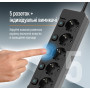 Фільтр живлення СolorWay (CW-PSEA52SBK) 5 розеток, 2м, Black