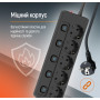 Фільтр живлення СolorWay (CW-PSEA52SBK) 5 розеток, 2м, Black