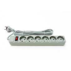 Фильтр питания ProLogix (PRS-075P6-30G) 0.75 мм, 6 розеток, 3 м, серый