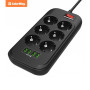 Фильтр питания СolorWay (CW-CHE64B) 6 розеток, 4xUSB, 2м, Black