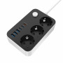 Фільтр живлення ColorWay CW-CHE36PDB 20W (3 USB-A + 3 TYPE-C) 3 розетки, 6 USB, 2 м, чорний