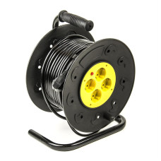 Фильтр питания PowerPlant JY-2000/40 (PPRA08M400S4) 4 розетки, 40 м, черный, на катушке