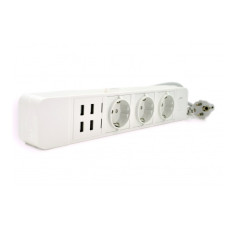 Сетевой фильтр Voltronic WiFi (ТВ-Т09/17464) 3 розетки, 4 USB, 2 м, White
