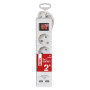 Фильтр питания Emos (P1322RU) с выключателем, 2xUSB, 3 розетки, 2м, White