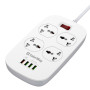 Фильтр питания ColorWay CW-CHU44QW 4 розетки, 4 USB (1QC3.0+3 AUTO ID), 1.8 м, белый