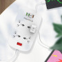 Фильтр питания ColorWay CW-CHU44QW 4 розетки, 4 USB (1QC3.0+3 AUTO ID), 1.8 м, белый