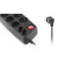 Фільтр живлення REAL-EL RS-10 Protect 1.8 м Black