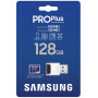 Карта пам`яті MicroSDXC 128GB UHS-I/U3 Samsung Pro Plus R180/W130MB/s + OTG Card reader (MB-MD128SB/WW)