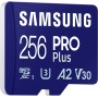 Карта пам`яті MicroSDXC 256GB UHS-I/U3 Class 10 Samsung Pro Plus + SD-адаптер (MB-MD256SA/EU)