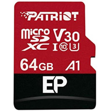 MicroSDXC 64GB UHS-I/U3 Class 10 Patriot EP A1 R100/W80MB/s + SD-adapter (PEF64GEP31MCX)