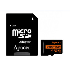 Карта пам`ятi MicroSDXC 128GB UHS-I/U3 Class 10 Apacer (AP128GMCSX10U8-R) + SD адаптер