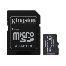 MicroSDHC 16GB UHS-I/U3 Class 10 Kingston Industrial + SD-adapter (SDCIT2/16GB)