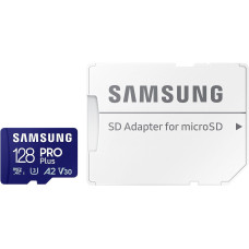 Карта пам`яті MicroSDXC 128GB UHS-I/U3 Class 10 Samsung Pro Plus + SD-адаптер (MB-MD128SA/EU)