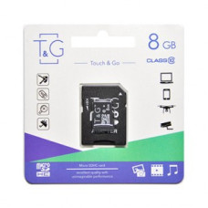 MicroSDHC 8GB Class 10 T&G + SD-adapter (TG-8GBSDCL10-01)