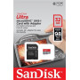 Карта пам`яті MicroSDXC 32GB UHS-I Class 10 SanDisk Ultra R100/W10MB/s + SD-адаптер (SDSQUNR-032G-GN3MA)