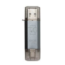 Флеш-накопичувач USB 3.0 64GB Type-C T&G 009 Star Series Silver (TG009TC-64GSL3)