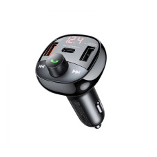 Автомобільний зарядний пристрій + FM ресівер Remax Lodi Series 2xUSB + Type-C 54.5W Black (RCC331)