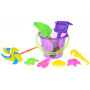 Игрушка для песка Same Toy с Воздушной вертушкой (фиолетовое ведро) 9 шт (HY-1206WUt-2)
