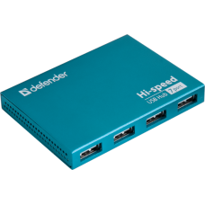 Комп.Аксесуари DEFENDER Хаб 7xUSB 2.0 SEPTIMA SLIM+Adapter 220v