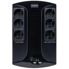 ИБП LogicPower 650VA-6PS, Lin.int., AVR, 6 x евро, пластик