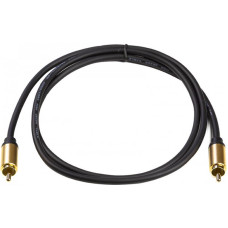 Кабель коаксиальний PowerPlant 26AWG (CA911752) 1 м, Black