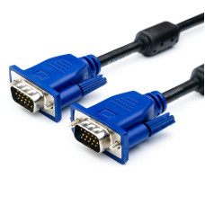 Кабель Atcom (15262) VGA-VGA HD15M/HD15M 1080p с 2-мя фер. кольцами 3м черный