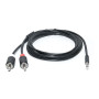 Аудио-кабель REAL-EL Audio Pro (EL123500042) mini-jack 3.5мм(M)-2xRCA(M) 1,8м, черный