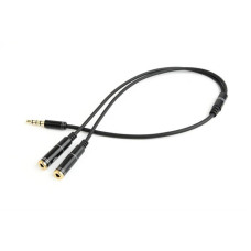 Аудио-кабель Cablexpert (CCA-417M) 3.5 mm 4-pin-3.5 mm stereo+микрофон, 0.2м, черный