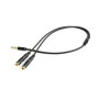 Аудио-кабель Cablexpert (CCA-417M) 3.5 mm 4-pin-3.5 mm stereo+микрофон, 0.2м, черный