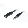 Аудио-кабель REAL-EL Audio Pro (EL123500041) mini-jack 3.5мм(M)-mini-jack 3.5мм(F) 1м, черный