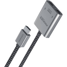Адаптер Promate HDMI - 2xHDMI (M/F) 1 м Black (mediasplit-h2.black)