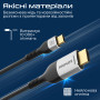 Кабель Promate USB Type-C - HDMI V 2.1 (M/M), 1.8 м, Grey (mediacord-8k.grey)