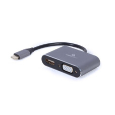 Адаптер Cablexpert (A-USB3C-HDMIVGA-01) USB-С-HDMI/VGA, 0.15м
