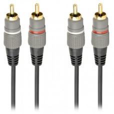 Кабель Cablexpert (CCAP-202-2.5M) 2RCA-2RCA, 2.5м, Black