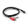 Кабель мультимедийный Jack 3.5mm M to 2xRCA 1.5 m Vinga (VCPDCJ35MRCA21.5BK)